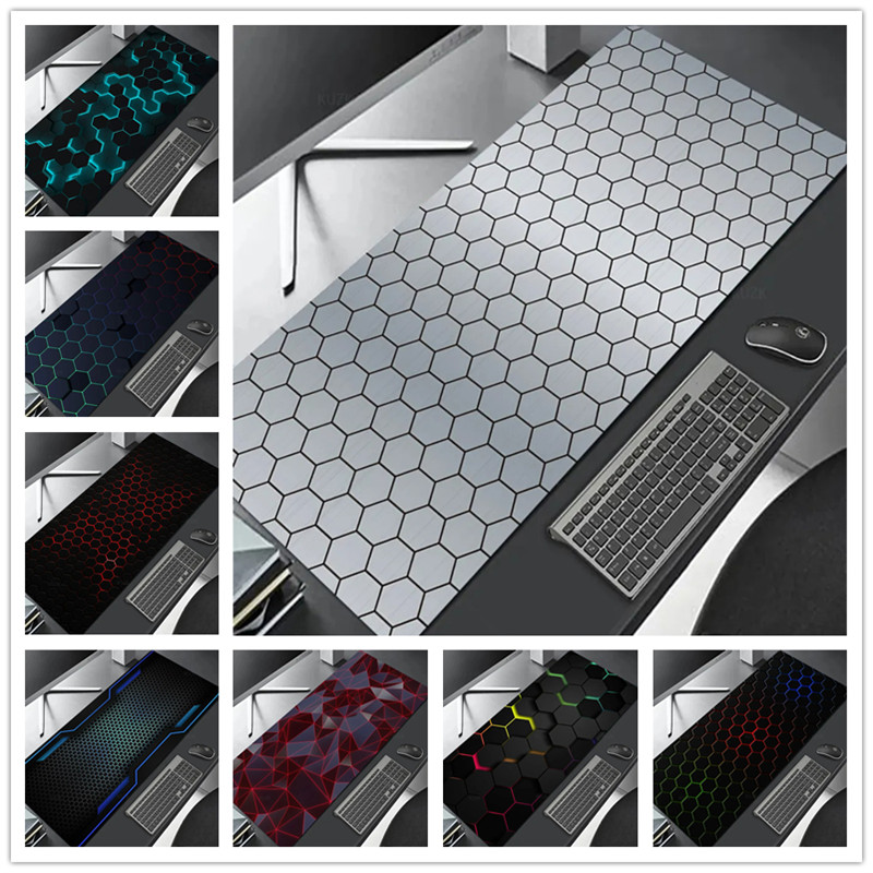 Home Office Keyboard - 3D Geometric Gaming Mouse Pad Rubber