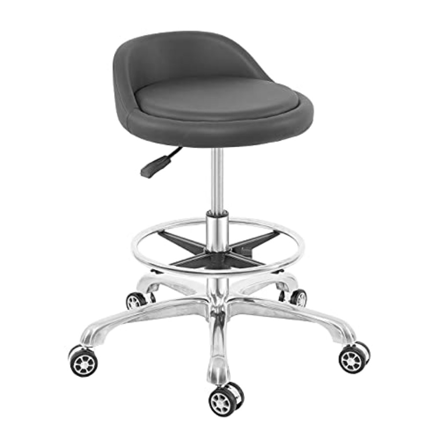 Free Home Office - Rolling Stool Adjustable Drafting Chair Heavy