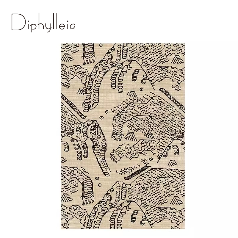 Home Office Rug - Diphylleia Italy Modern Abstract Mountain Tiger