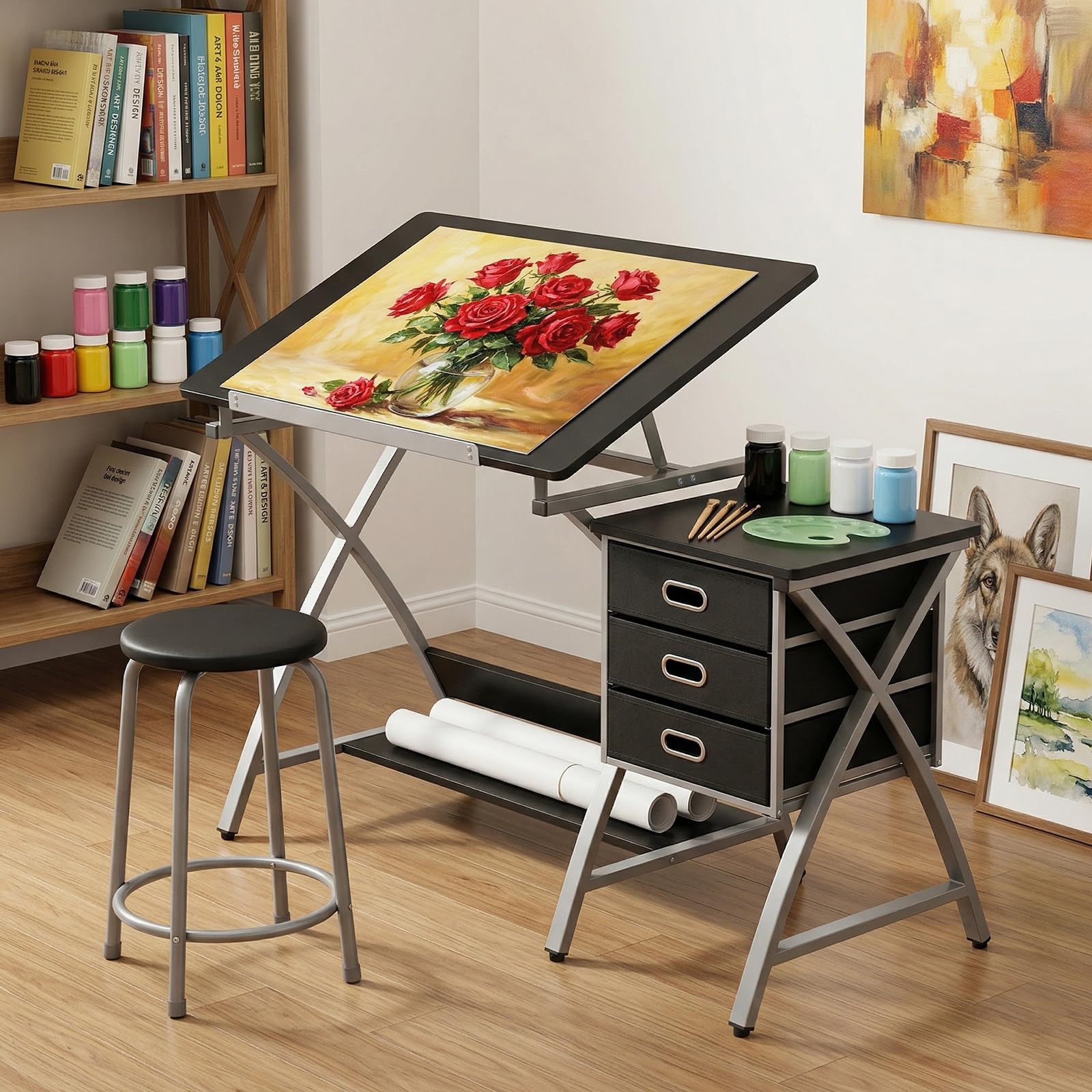 Free Home Office - Tabletop Adjustable Drafting Table, Drawing Table