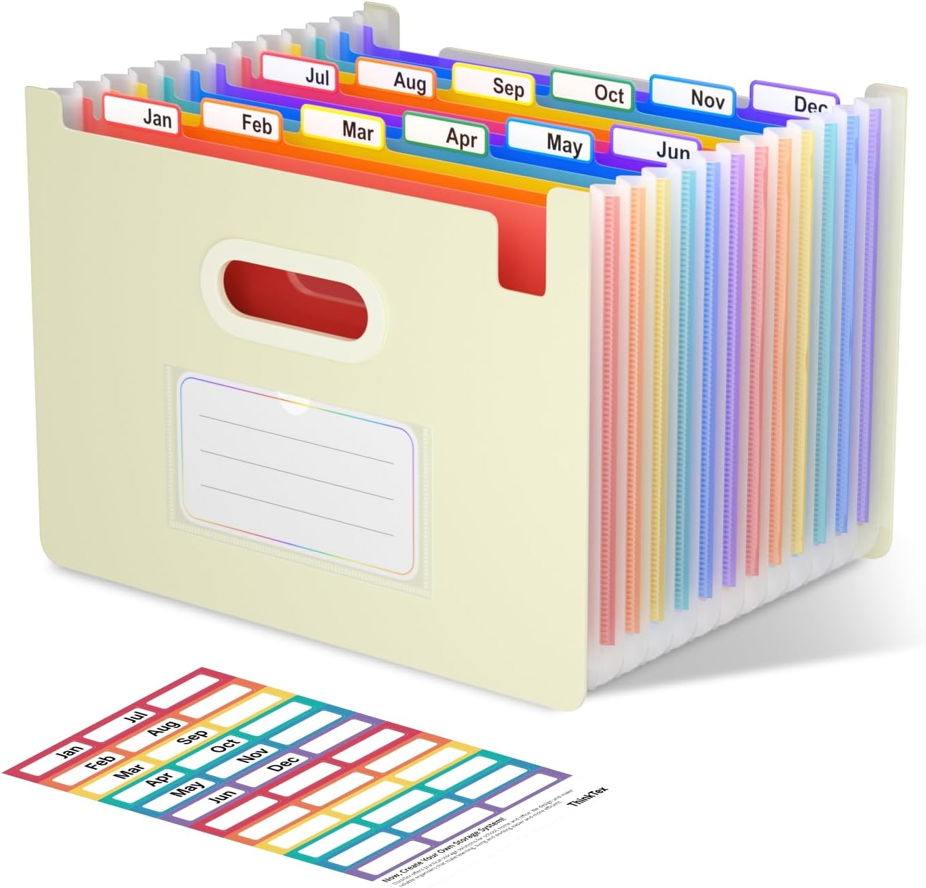 Home Office Tax - 12-Pocket Expanding File Folder, Upright Open