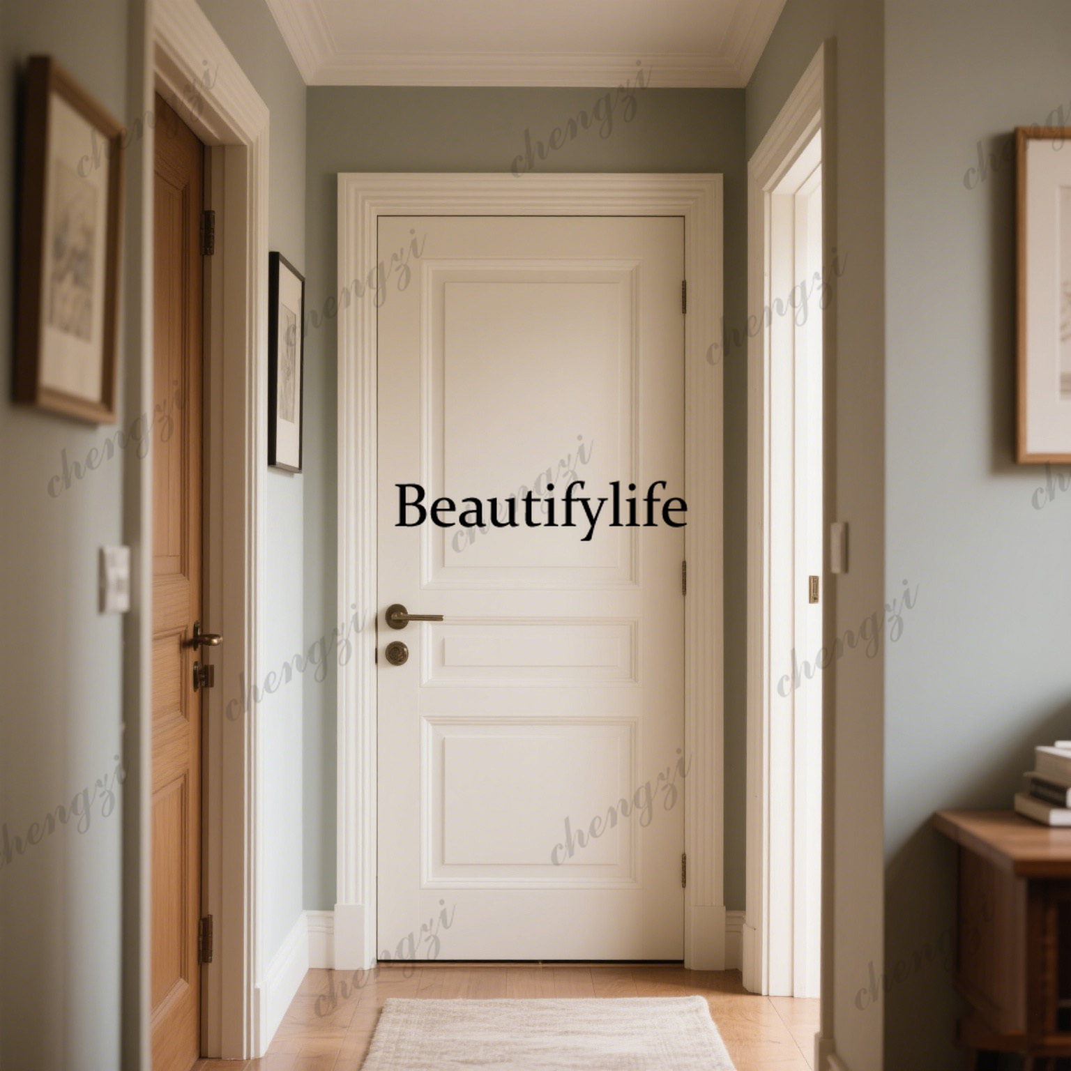 Home Office Interior Design - Z138 Customization Vintage Wooden Interior Doors