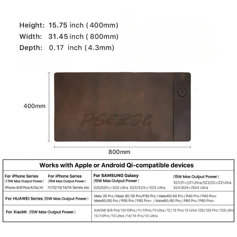 Vintage Cowhide Mouse Pad with - Desk Mat Leather recensie en prijs
