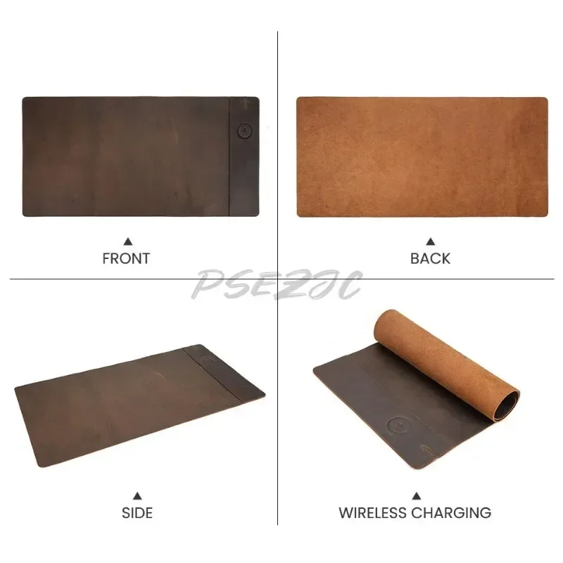 Vintage Cowhide Mouse Pad with - Desk Mat Leather recensie en prijs