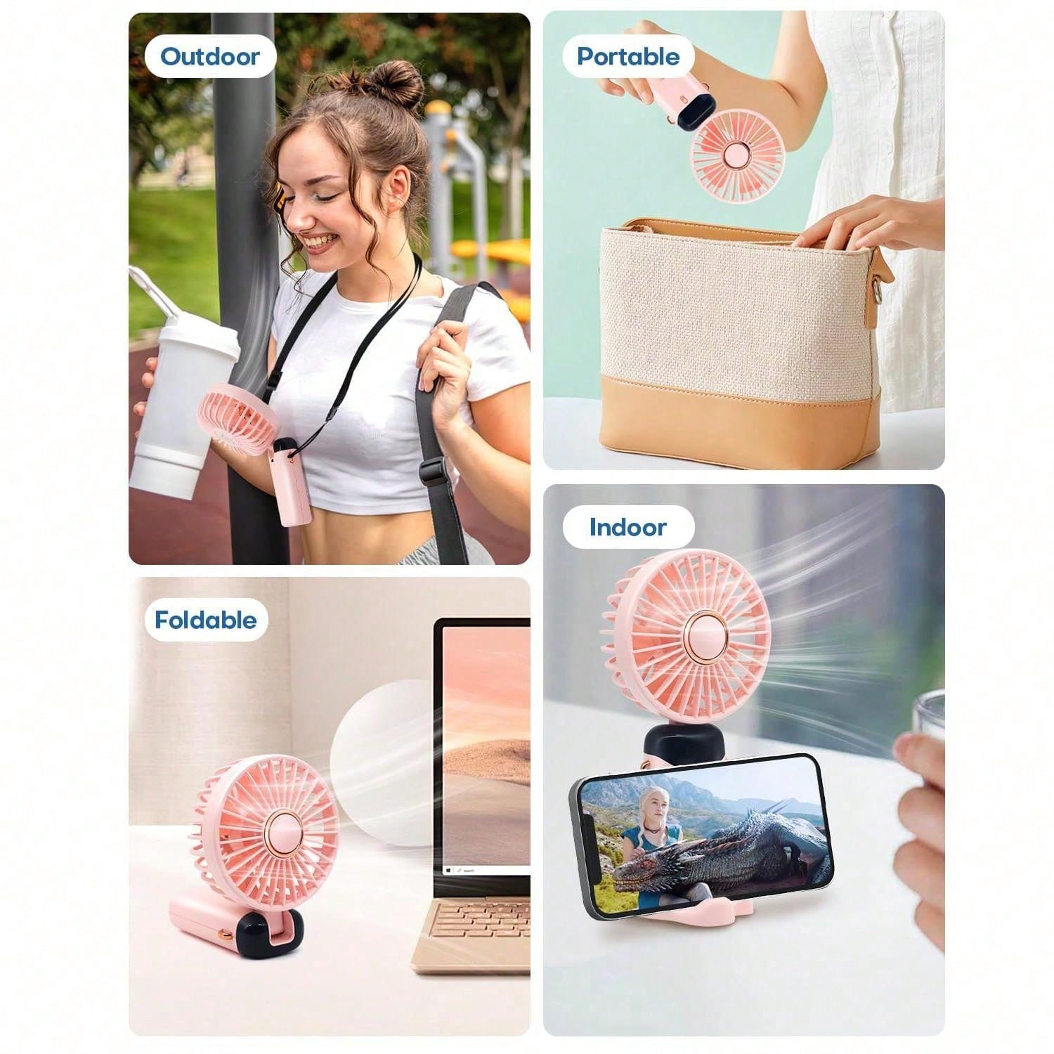 1pc Mini Handheld Electric Fan - Standing Desk Electric recensie en prijs