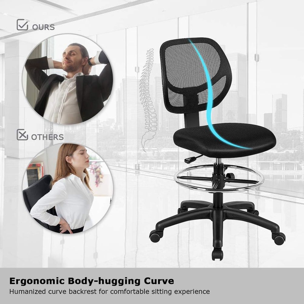 Ergonomic Black Mesh Swivel Of - Free Home Office recensie en prijs