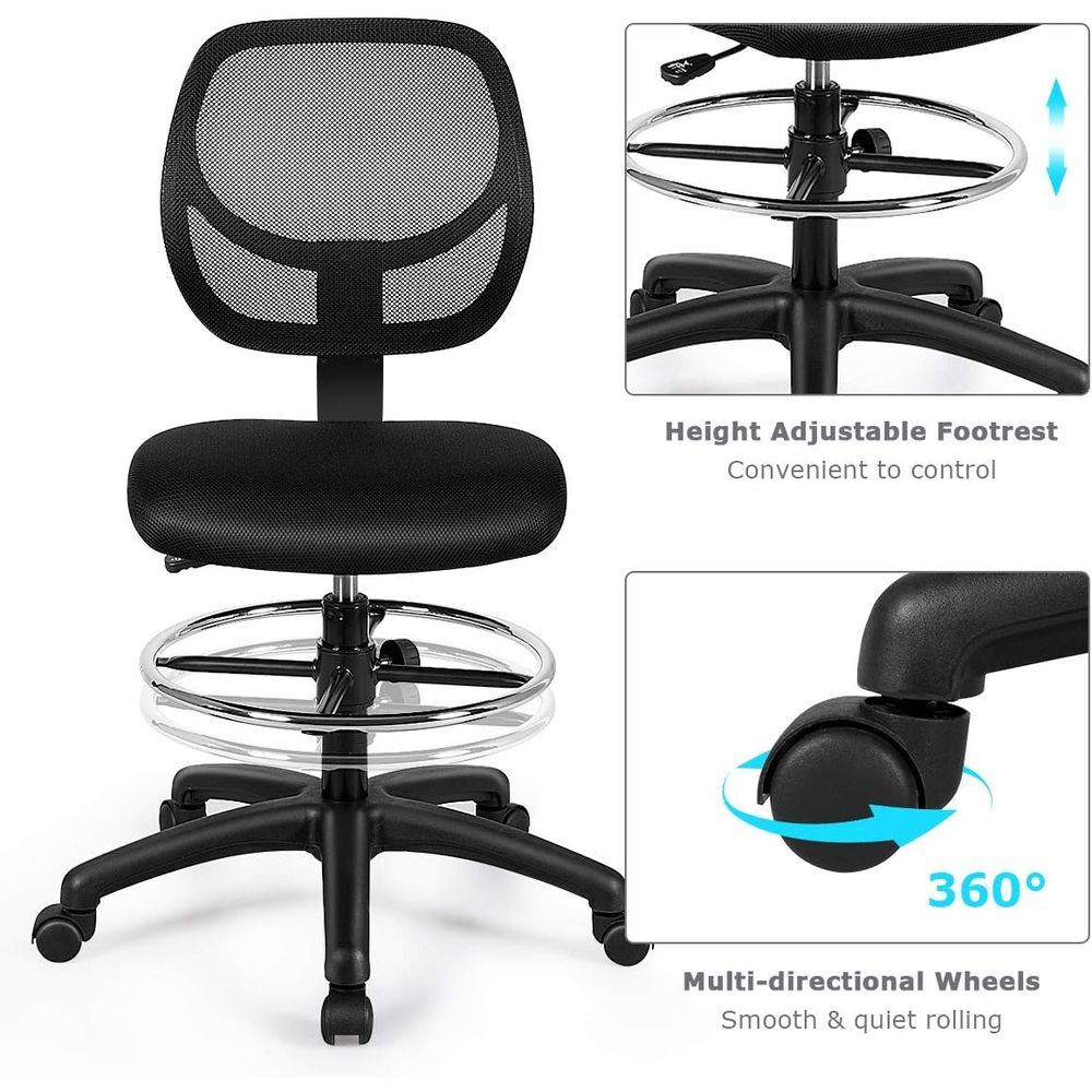 Ergonomic Black Mesh Swivel Of - Free Home Office recensie en prijs