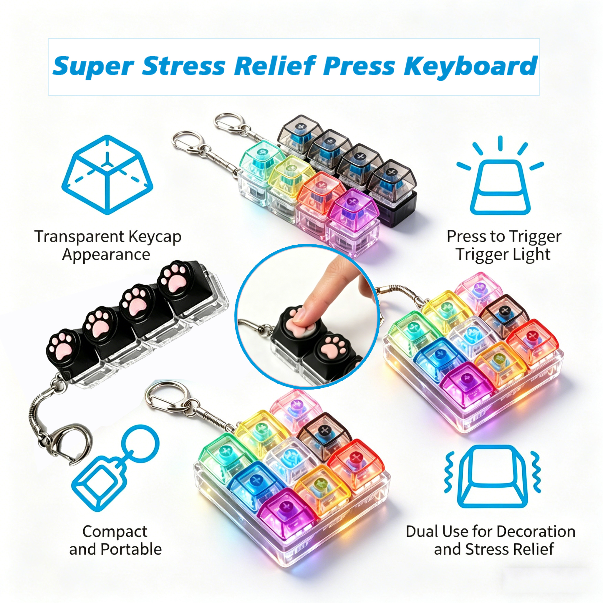 IN STOCK Glowing Keyboard Keyc - Home Office Keyboard recensie en prijs
