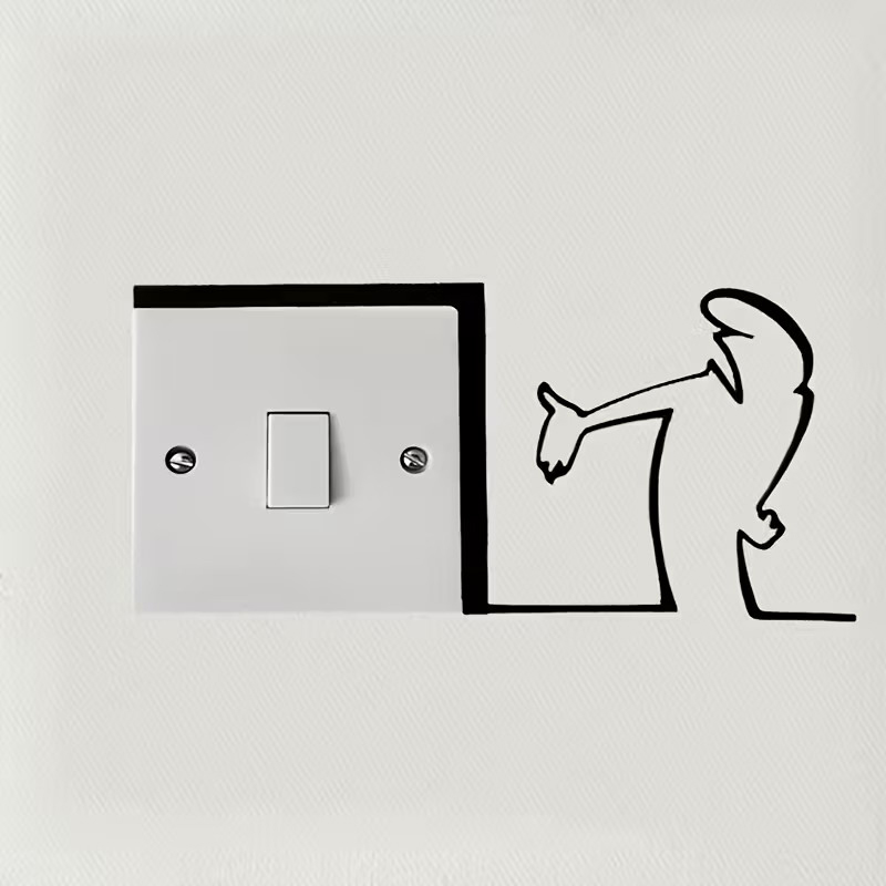 New！Minimalist Switch Sticker  - Home Office Interior Design recensie en prijs