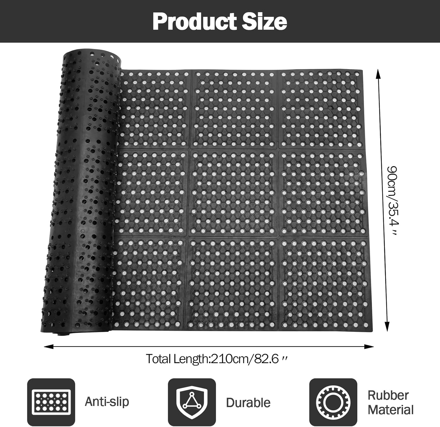 Anti-Fatigue Drainage Rubber M - Anti Fatigue Mat recensie en prijs