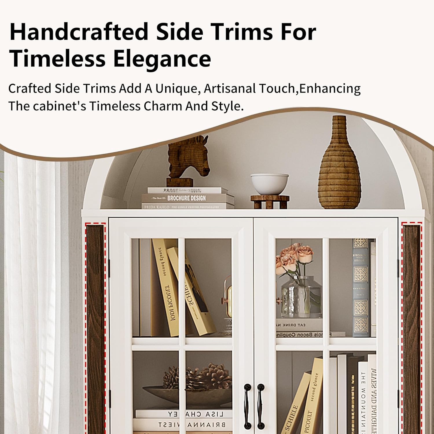 71” Handcrafted Arched Bookcas - Free Home Office recensie en prijs