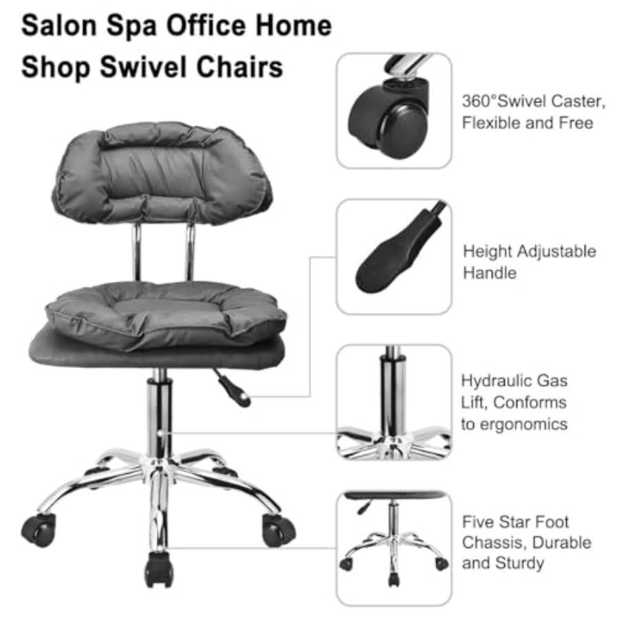 Rolling Stool Backrest Thick S - Free Home Office recensie en prijs