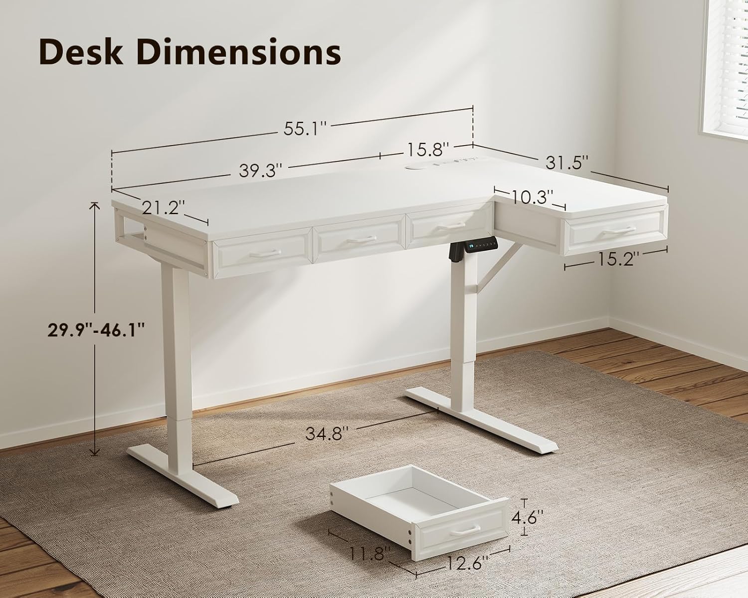 L Shaped Electric Standing Des - Standing Desk Electric recensie en prijs