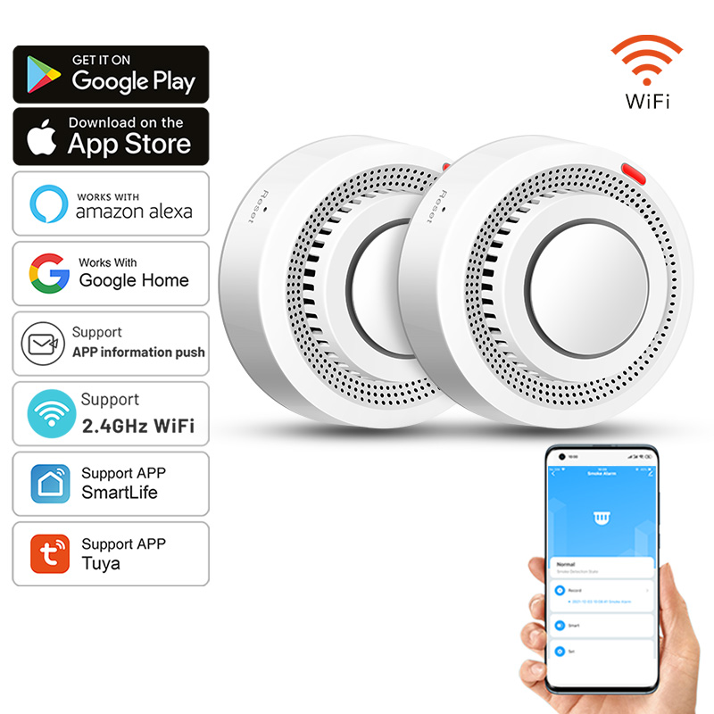 2 Pack Tuya Smart WiFi Smoke D - Home Office Google recensie en prijs