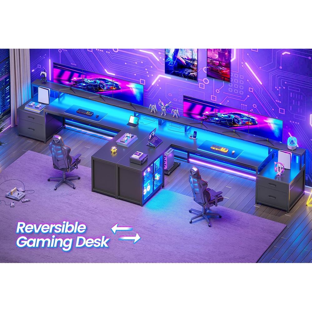 78.7 L-Shaped Gaming Desk with - Free Home Office recensie en prijs